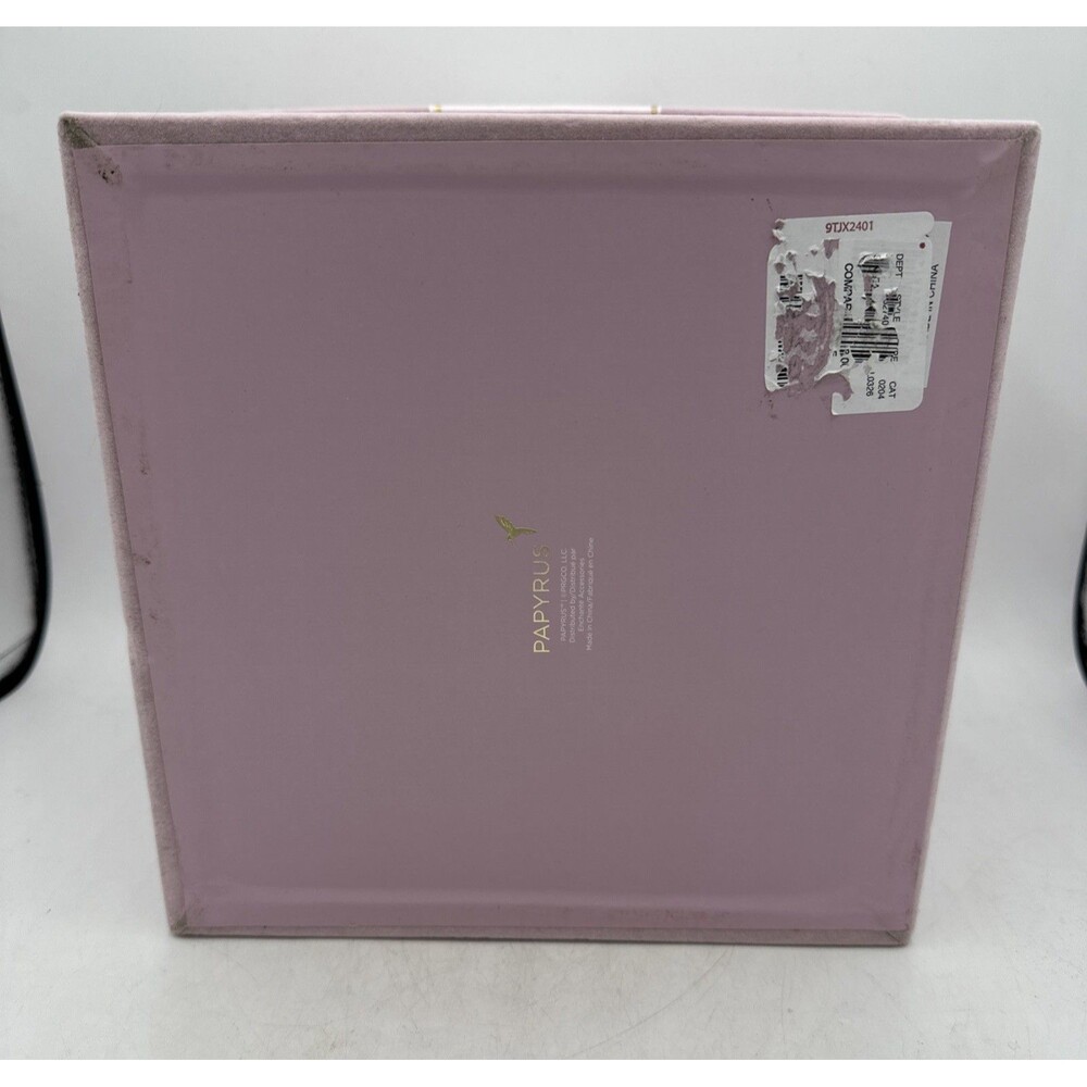 Papyrus Gift Box Pink Felt With Satin Bow Square - Picture 12 of 16